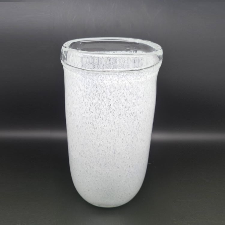 意大利Murano中古白色玻璃花瓶