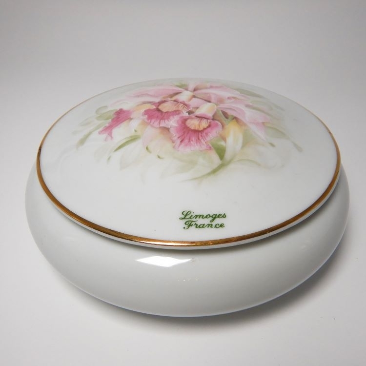 法國 Limoges 圓形瓷器首飾箱